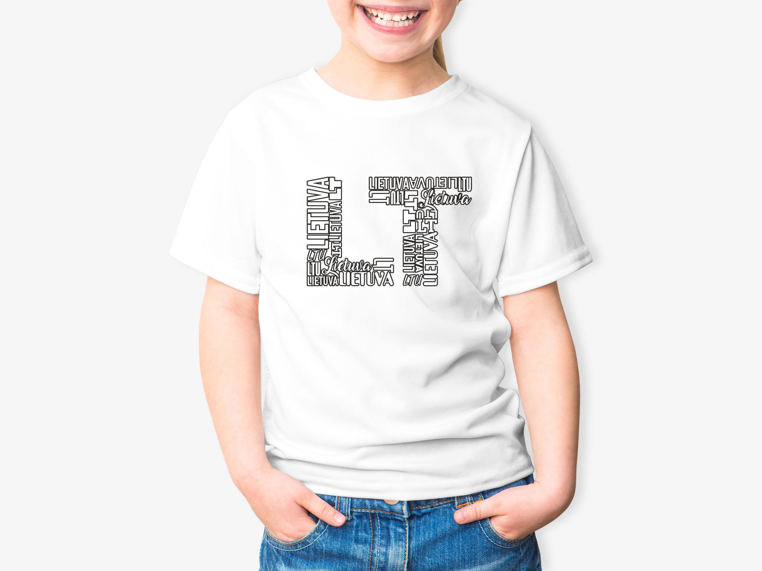 Spalvinimo marškinėliai "LT"