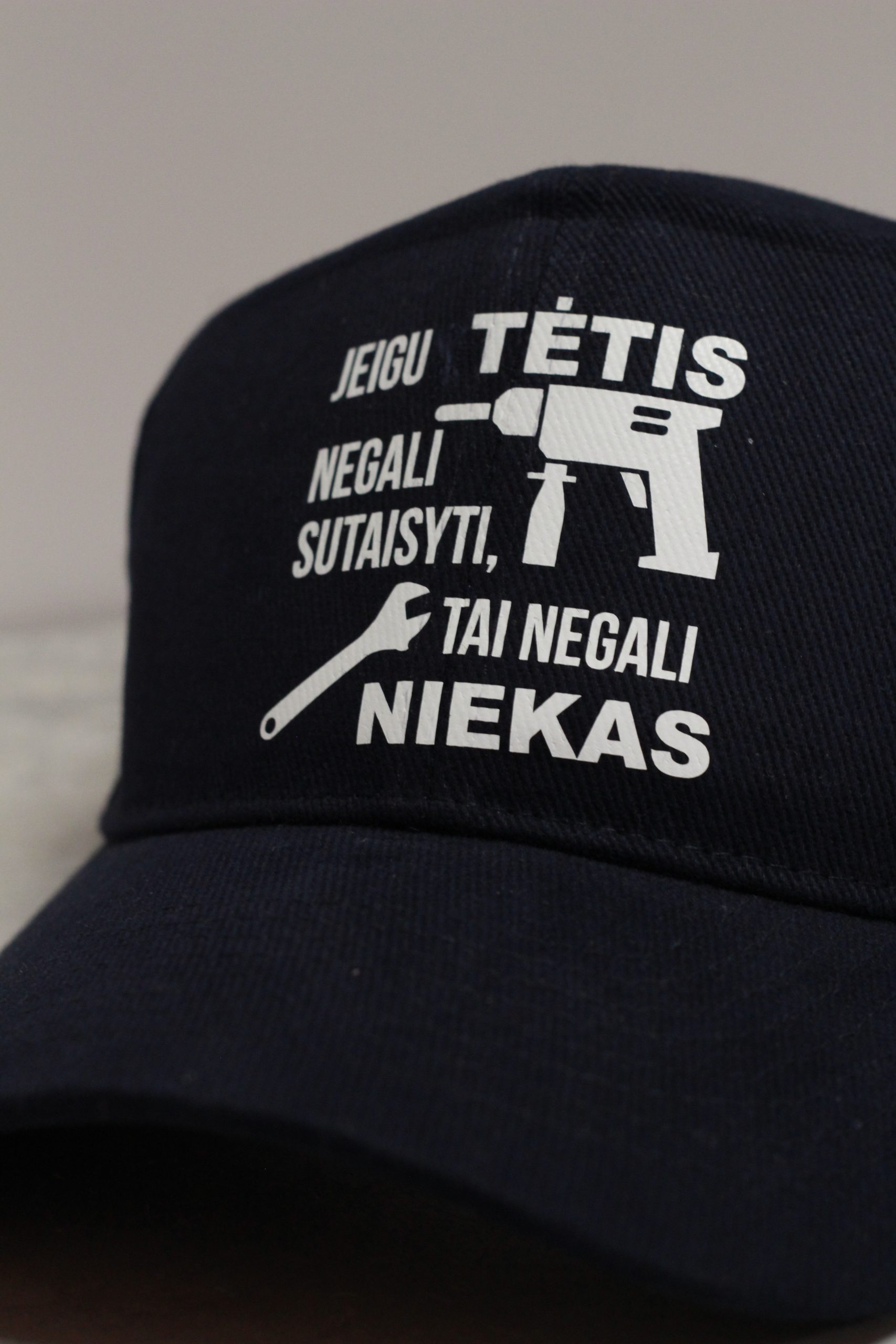 Vyriška kepurėlė su snapeliu "Jeigu tėtis negali sutaisyti, tai negali niekas" - Image 2